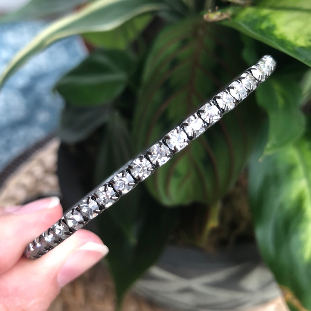 Rhinestone Bangle Bracelet - image 2